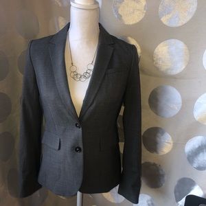 BCBG GREY PINSTRIPED BLAZER